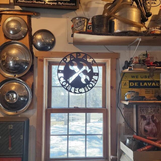 Personalized Workshop Metal Sign, Fathers Day Gift